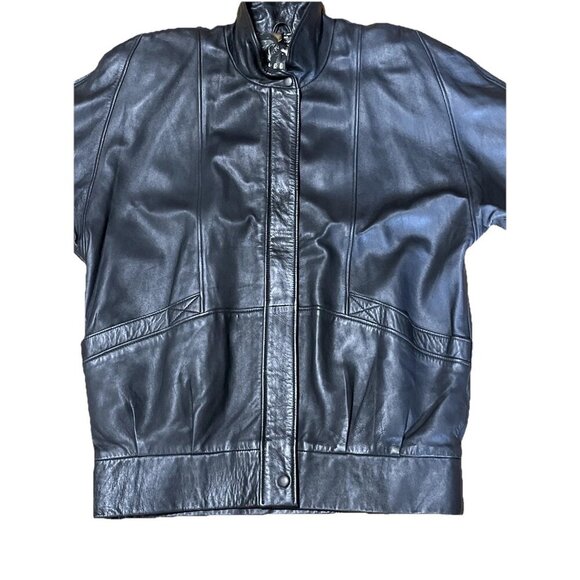 Vintage Echtes Leder Futter Men’s Size L Leather Jacket Motorcycle Baseb… - Picture 4 of 11